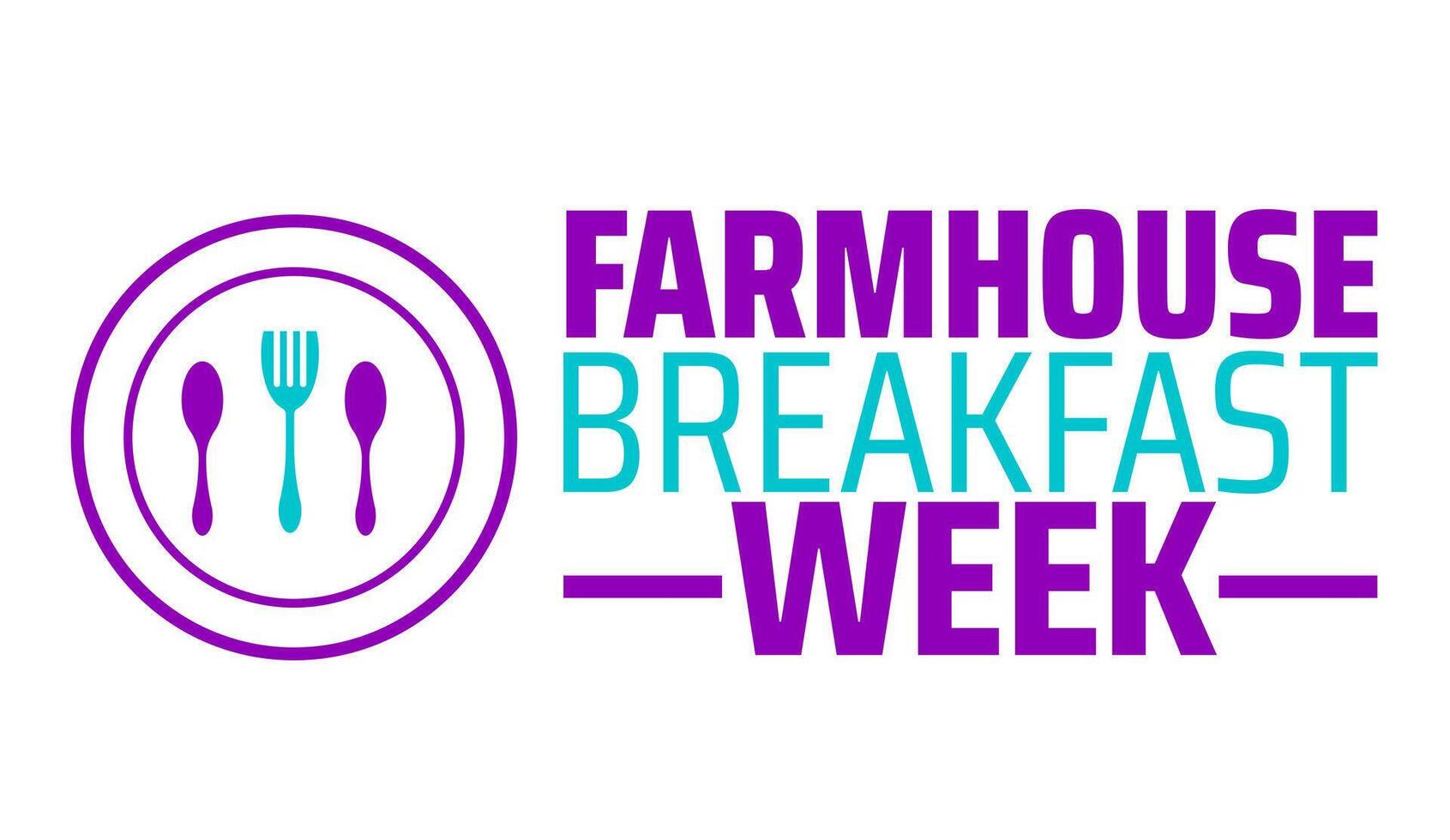 Farmhouse Breakfast Week background banner or poster design template. observed every year in January. Holiday concept. Use to any Template, card, poster, placard, template. vector