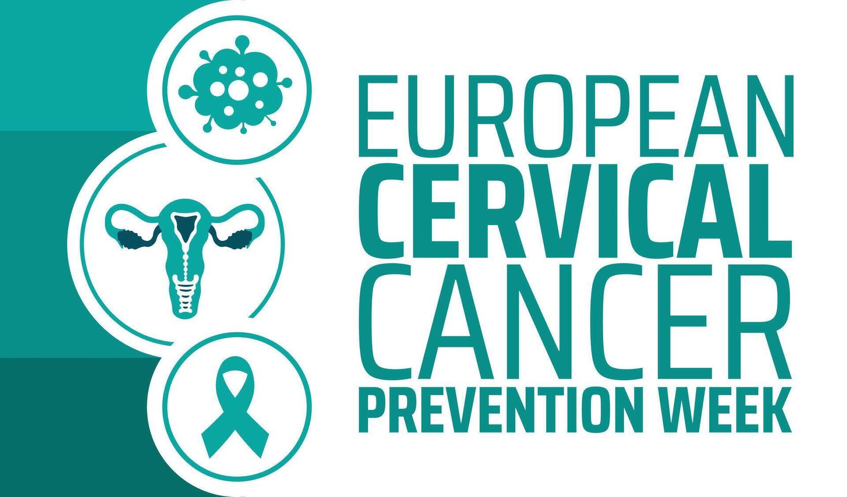 European Cervical Cancer Prevention Week background banner or poster design template. observed every year in January. Holiday concept. Use to any Template, card, poster, placard, template. vector