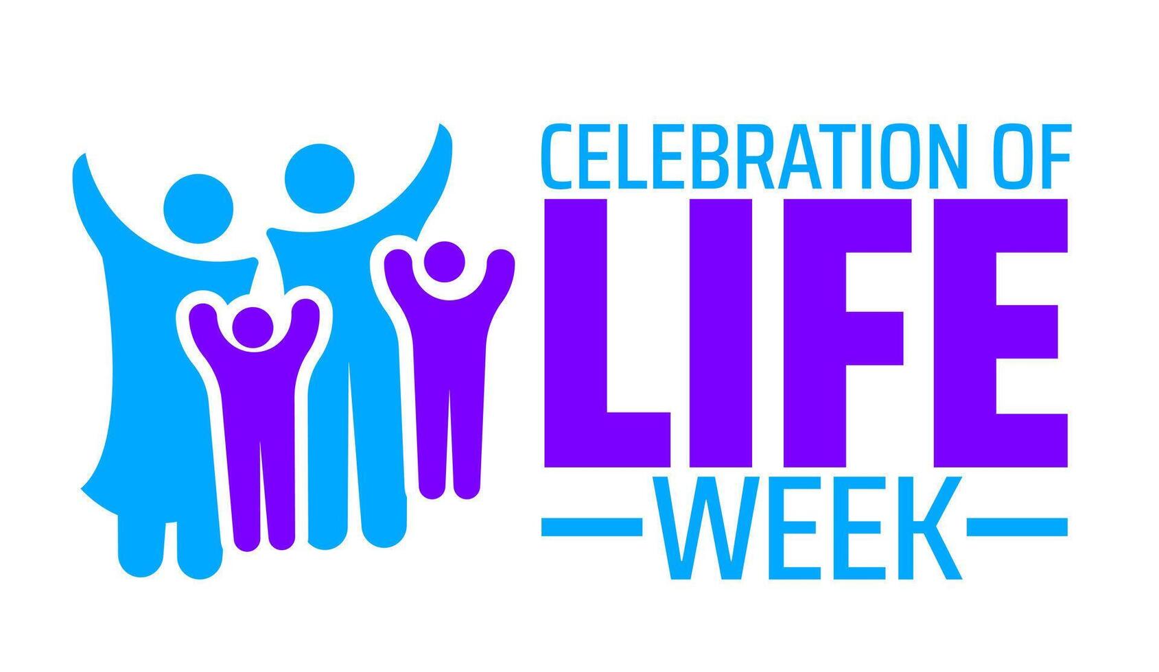 Celebration of Life Week background banner or poster design template. observed every year in January. Holiday concept. Use to any Template, card, poster, placard, template. vector
