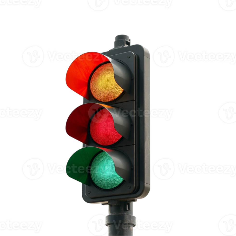A traffic light with red and green lights png