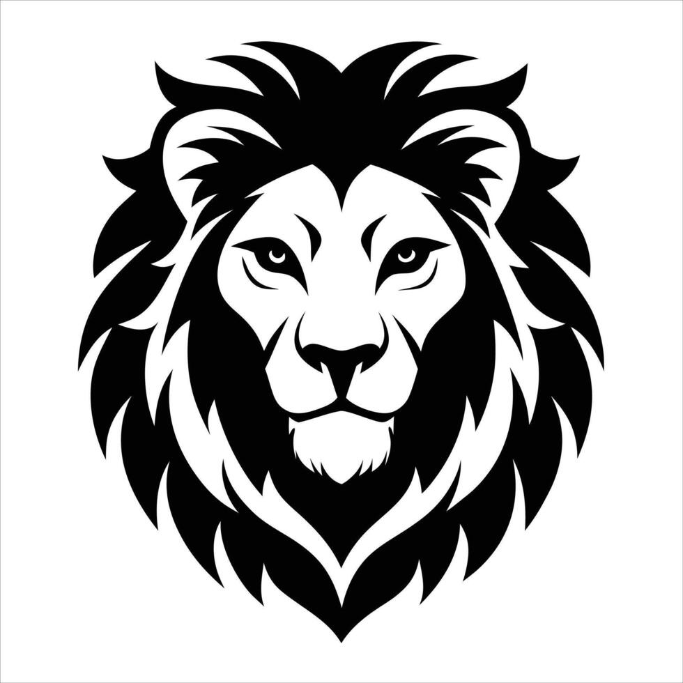 Lion head logo design. vector
