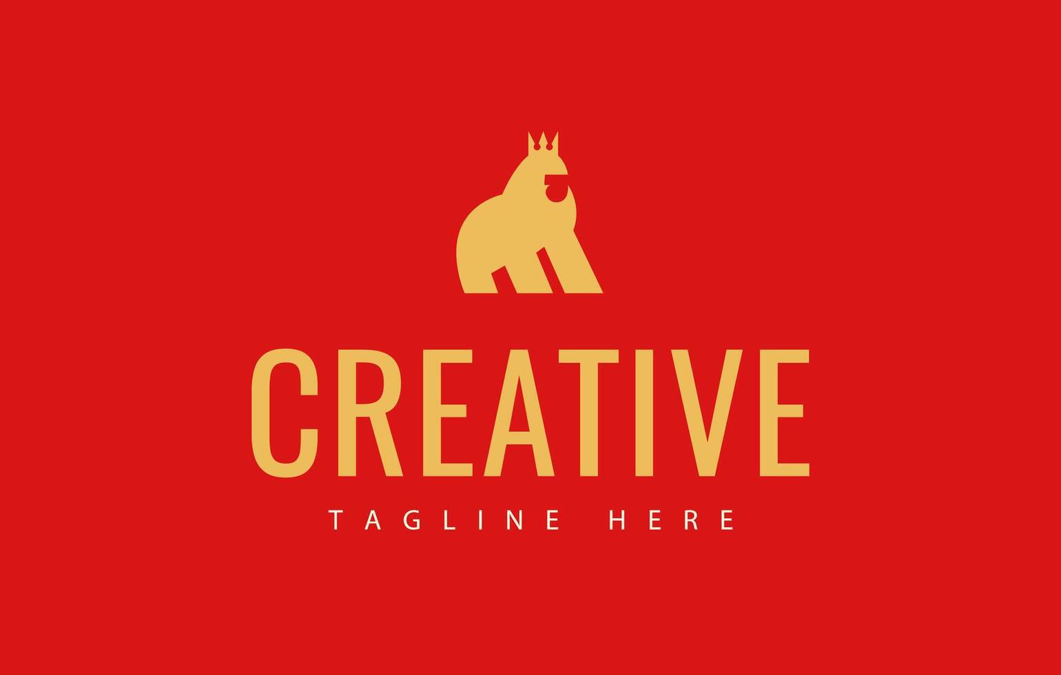Gorilla King Logo Design Template vector