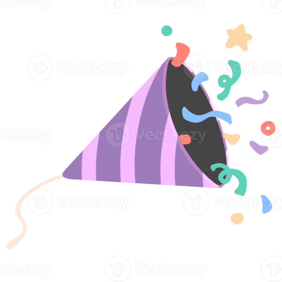 confetti popper with string png