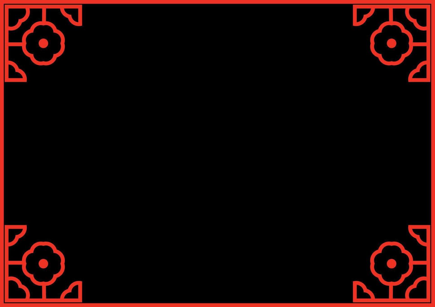 Asian Style Geometric Border. Certificate Frame. vector
