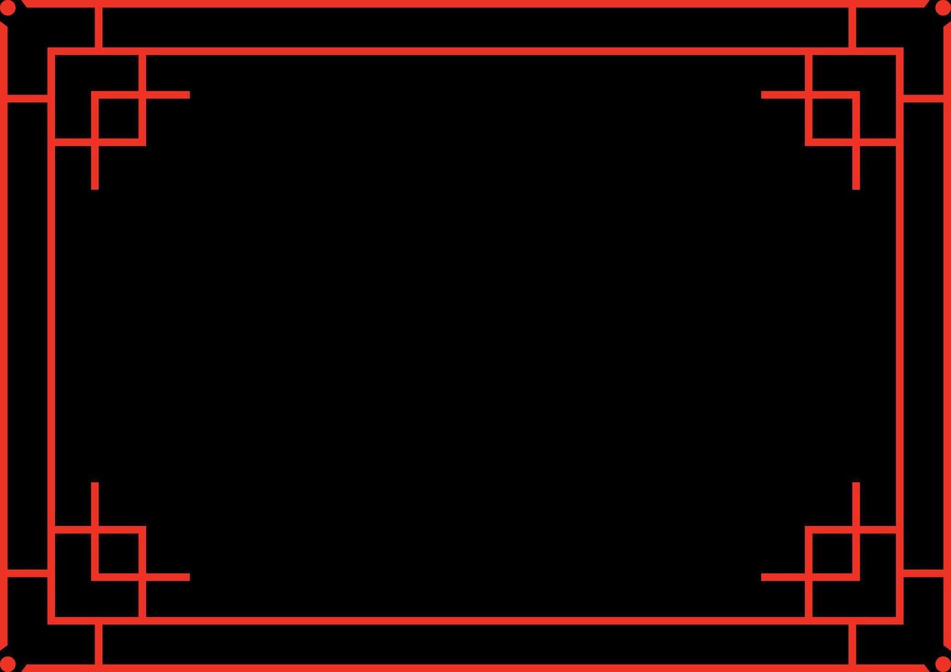 Asian New Year Decorative Frame. vector