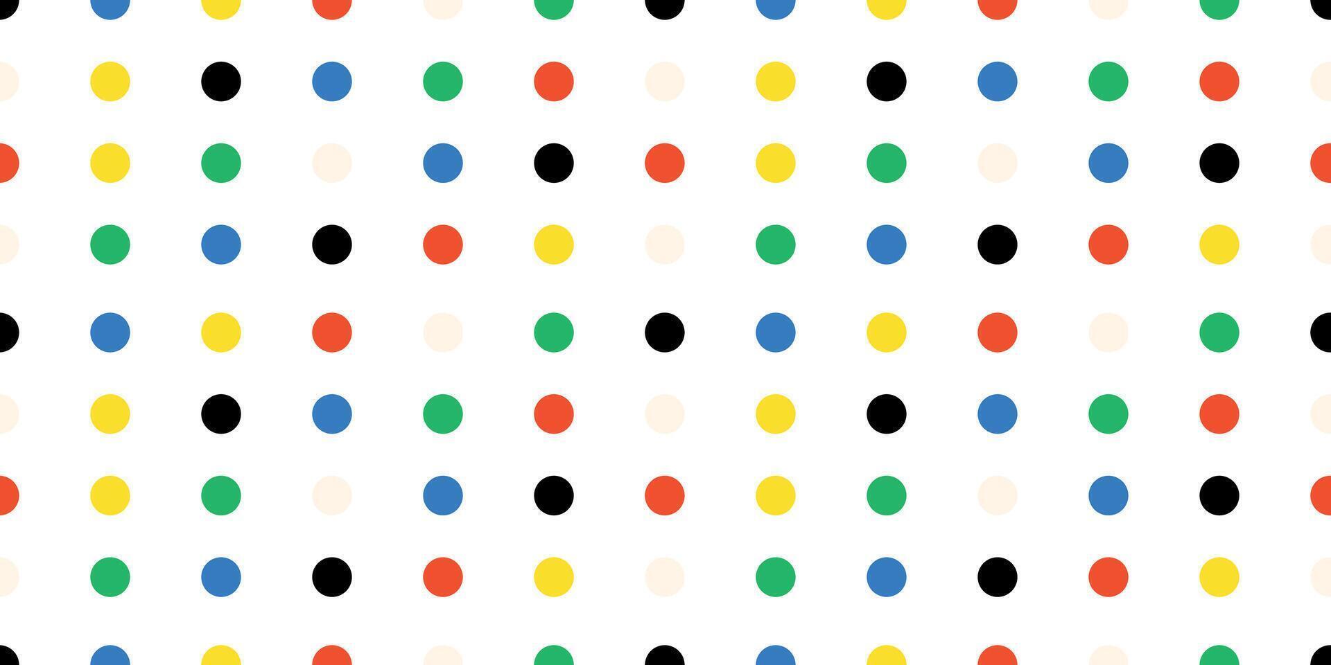 Seamless Pattern with Colorful Circles . Creative Minimalist Background for Children. Trendy Design with Polka Dot. vector