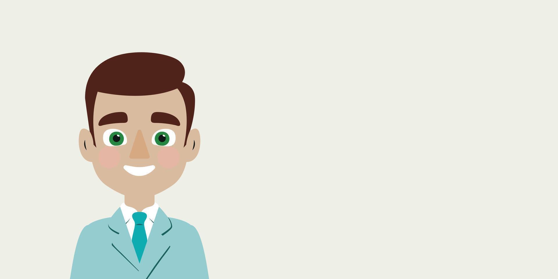 Avatar of Doctor. Man is Isolated Against a Light Background with Blank Copy Space for Text or Images. vector