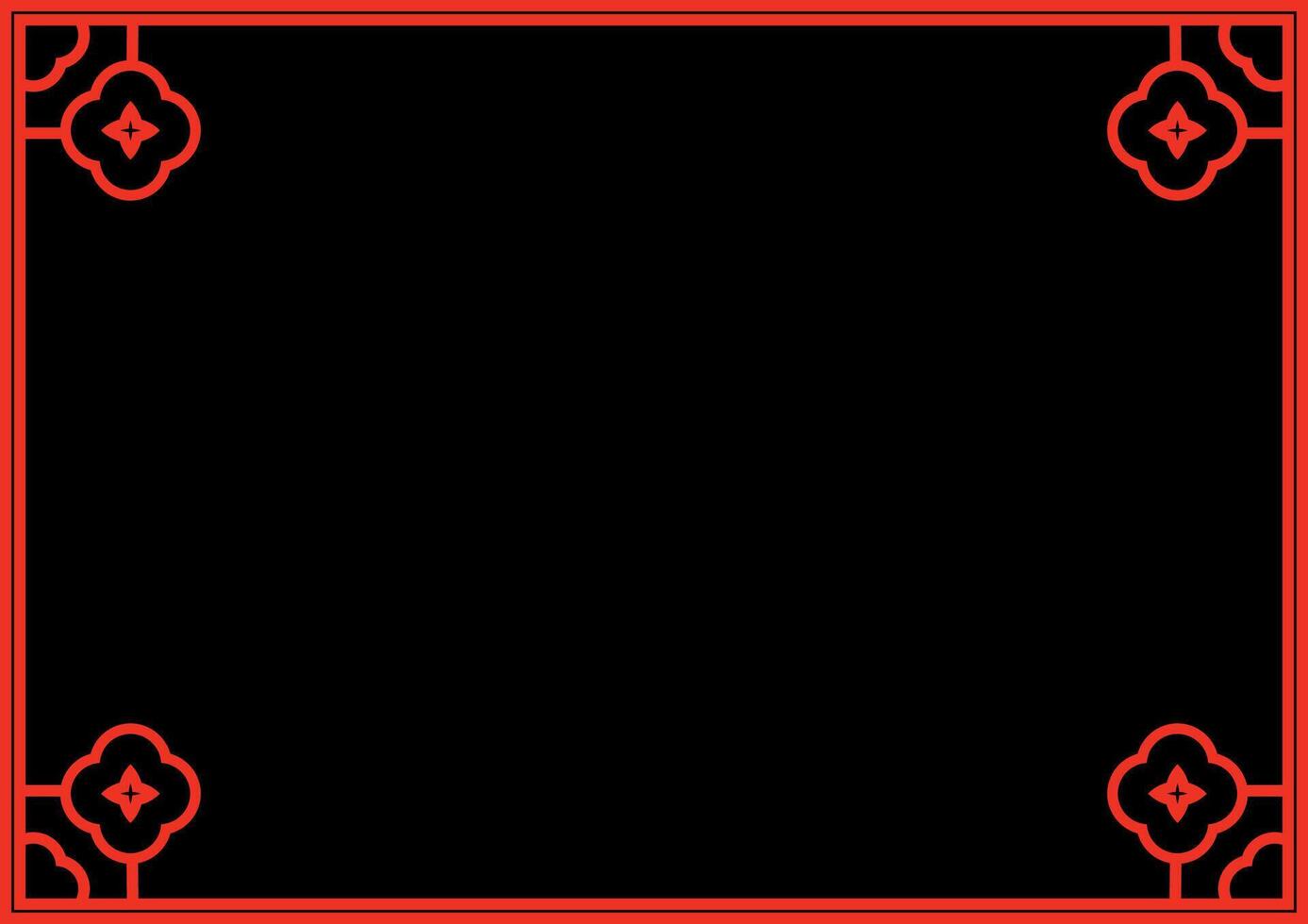 Asian New Year Decorative Frame. vector