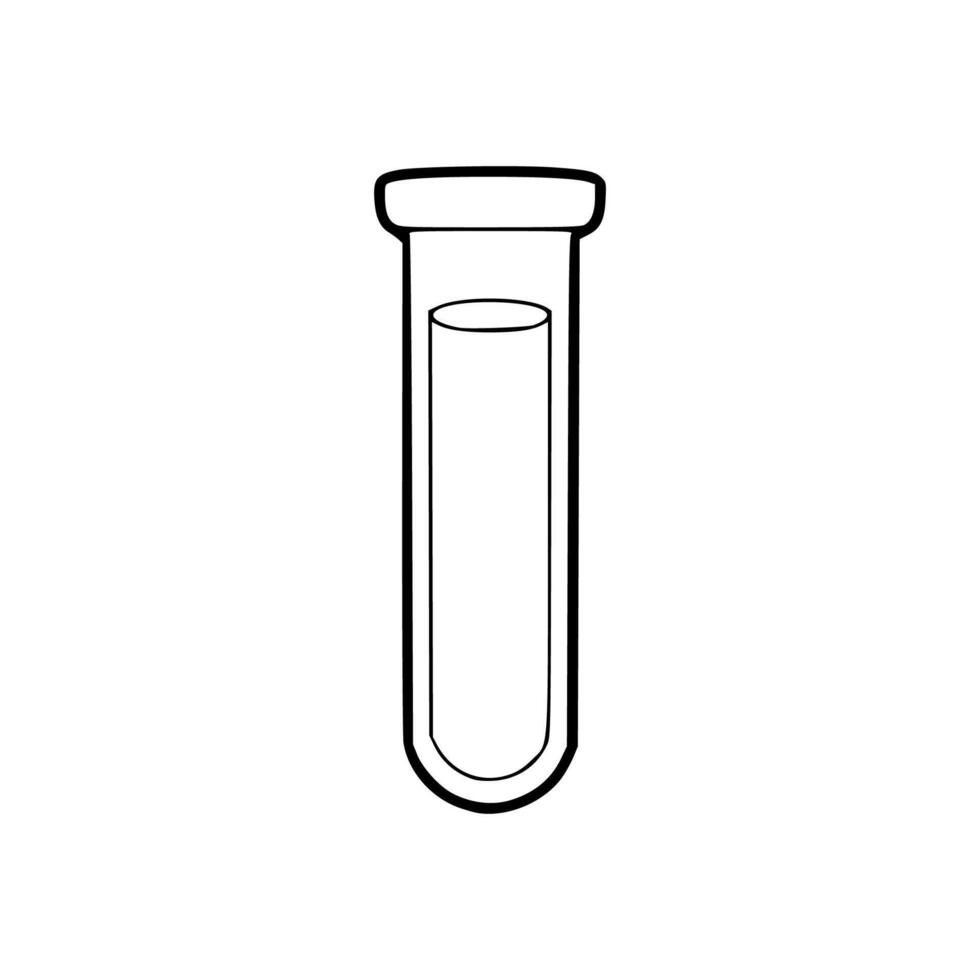 A test tube with a liquid inside vector