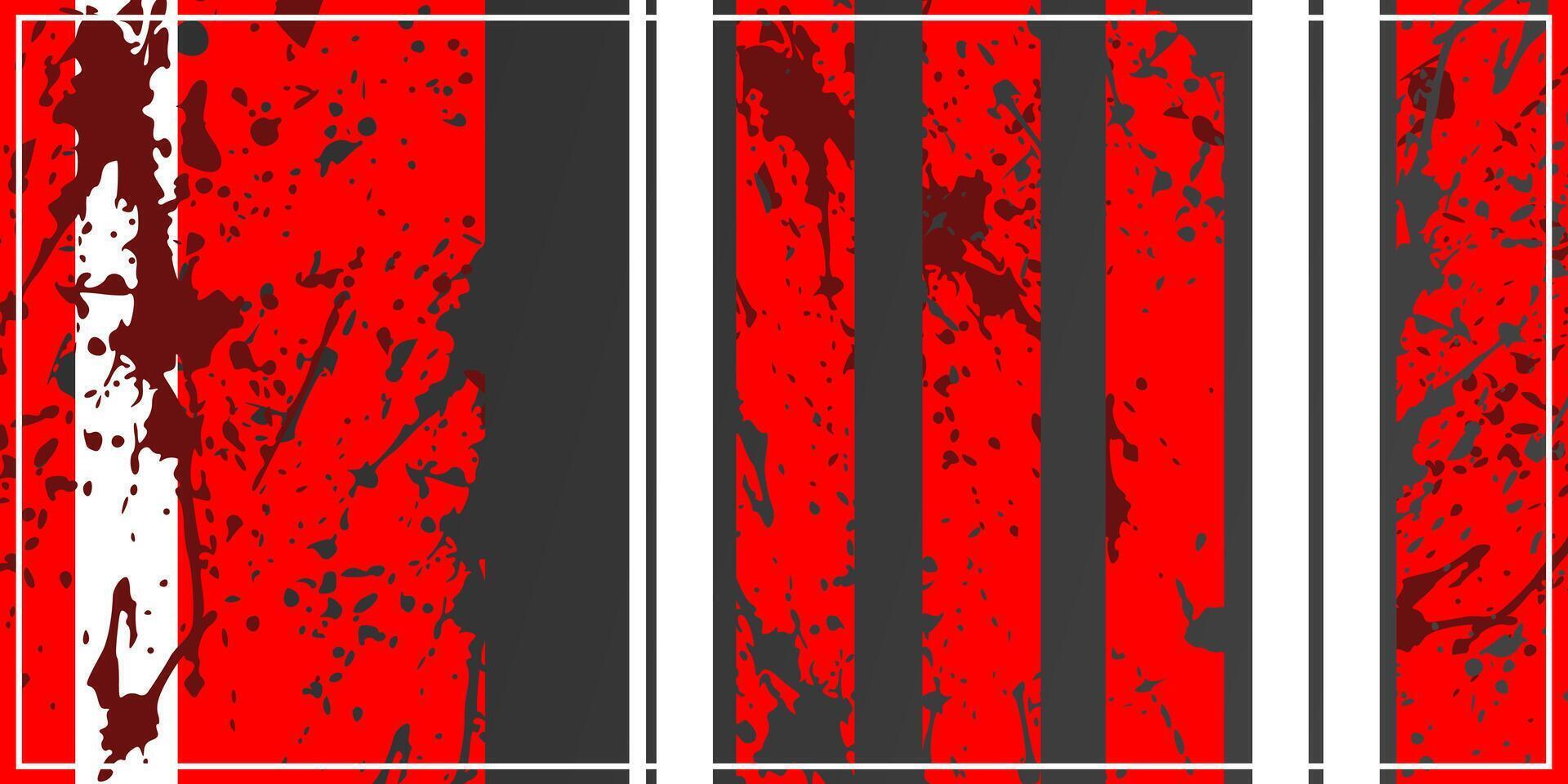 Red and black stripes on a white background vector
