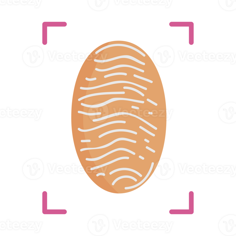 Fingerprint icon in linear color png
