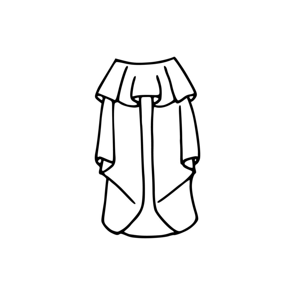 A black and white drawing of a dress vector