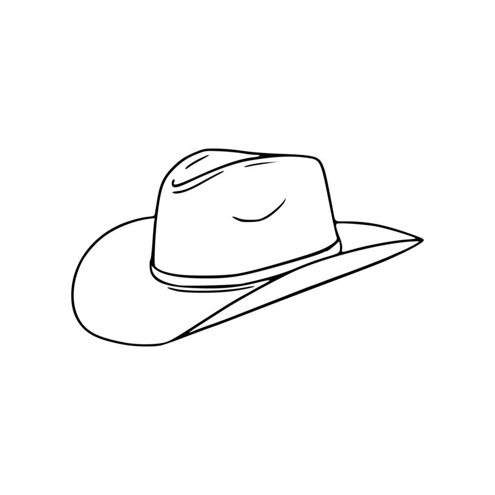 A drawing of a cowboy hat vector