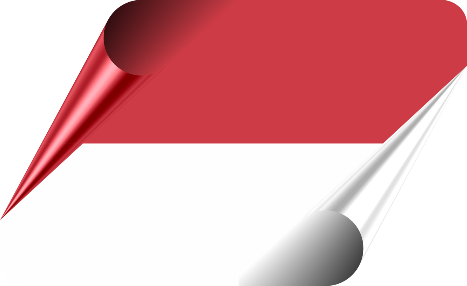 Monaco Flag with Modern Folded Paper Effect png