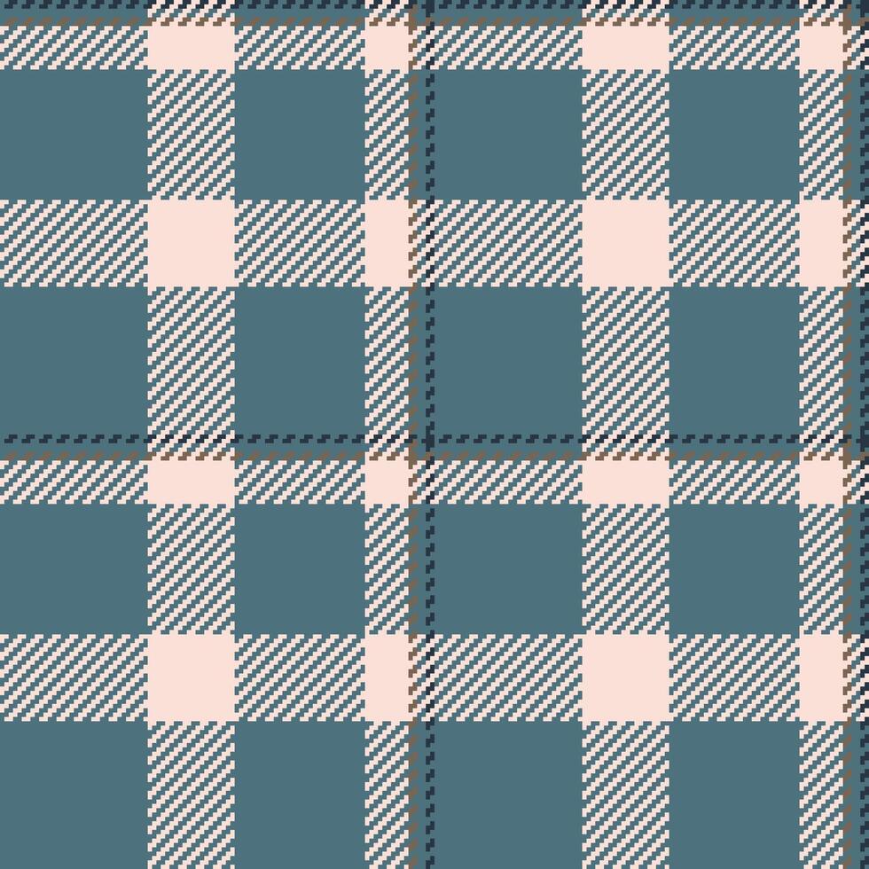 Random background fabric plaid, checking tartan seamless pattern. Velvet check textile texture in cyan and light colors. vector