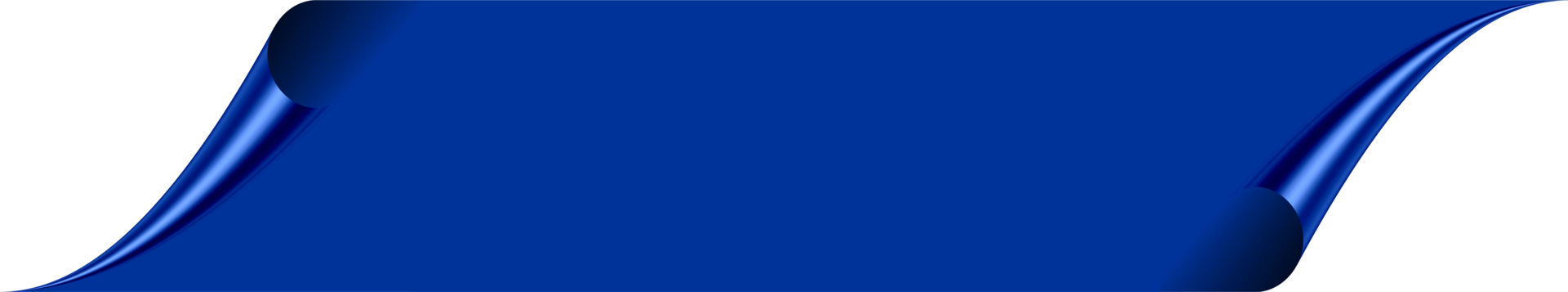 Navy Blue Color Roll Effect Ribbon Graphic Design png