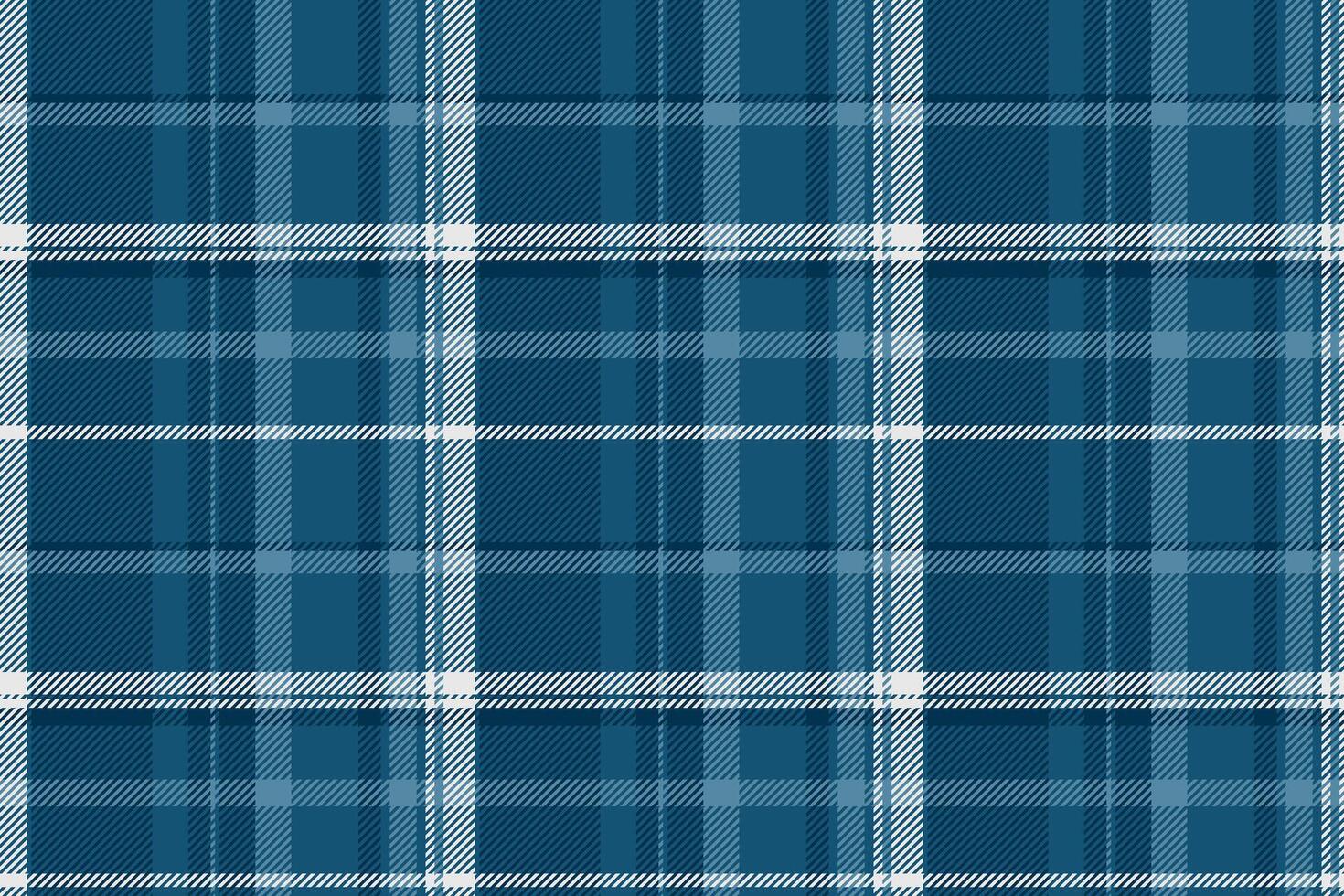 Woven texture tartan, contemporary textile pattern seamless. Oriental plaid background check fabric in cyan and atlantic colors. vector