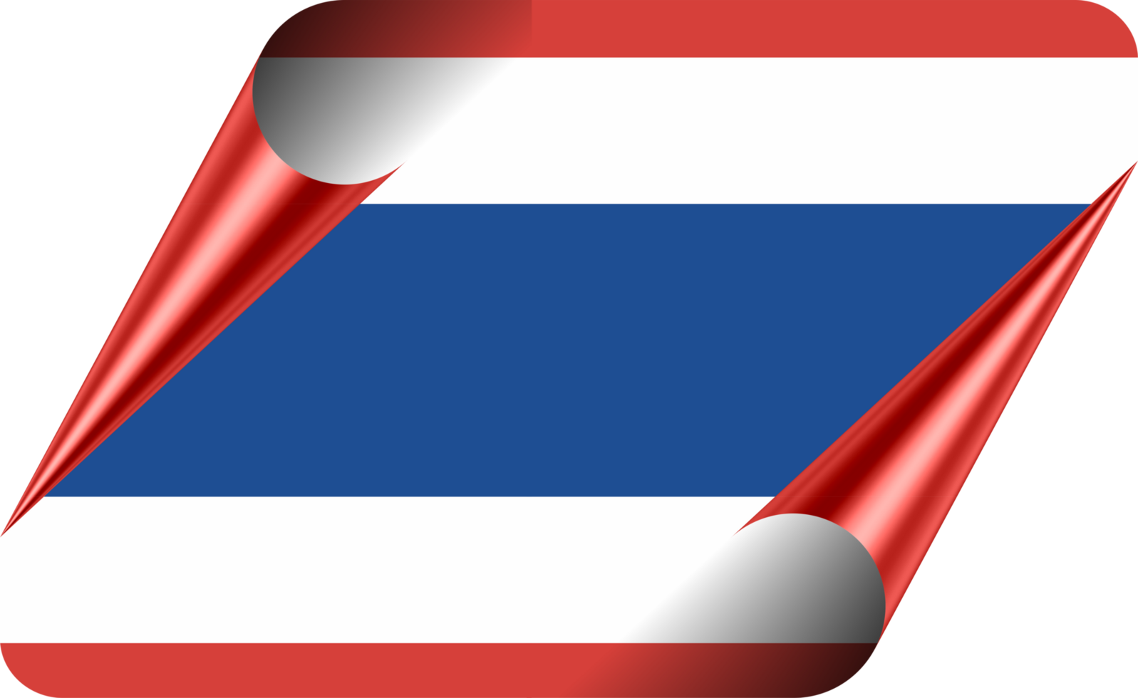 Thailand Flag with Modern Folded Paper Effect png