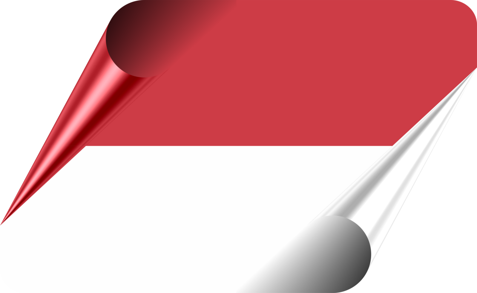 Indonesia Flag with Modern Folded Paper Effect png