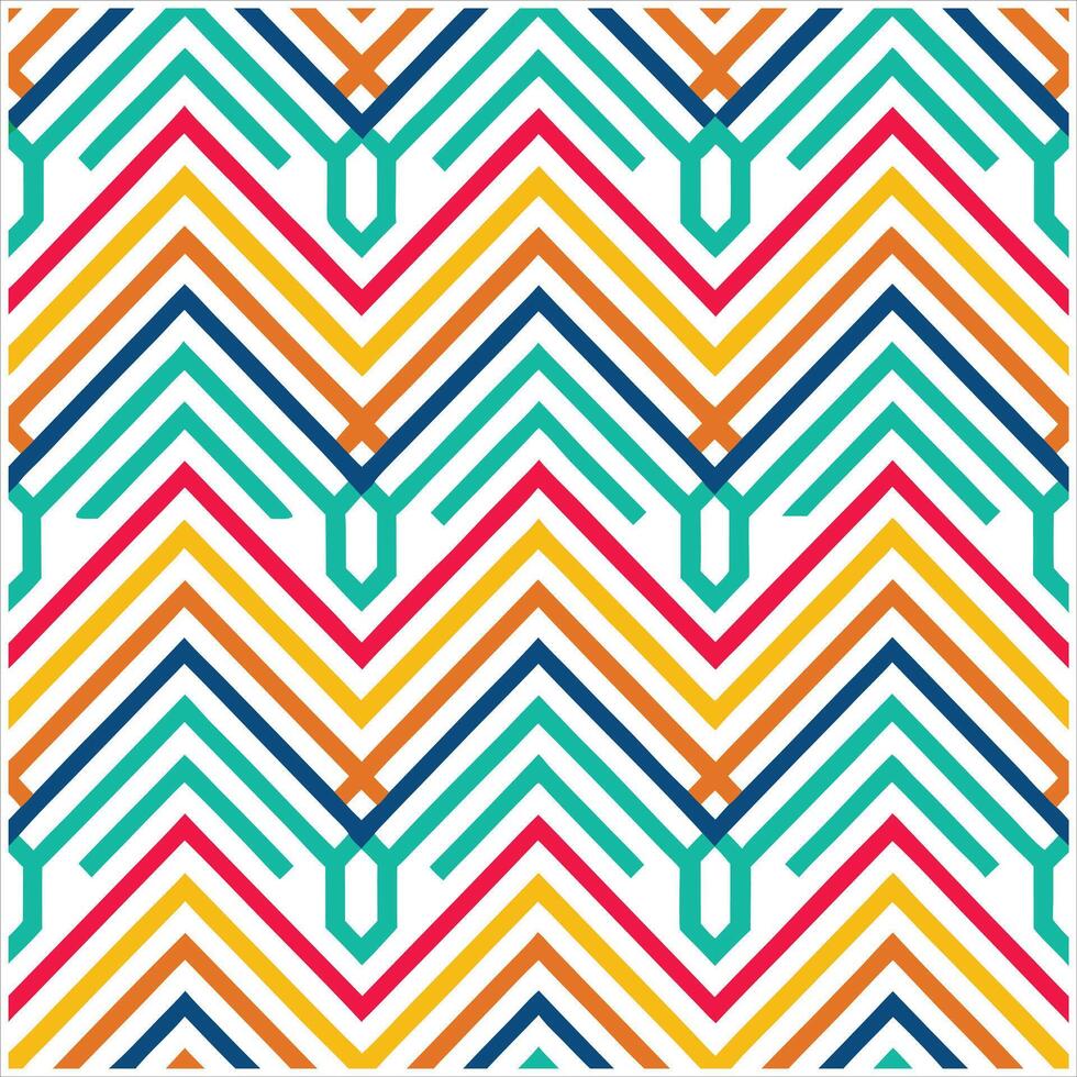 A colorful zigzag pattern with a diagonal line vector