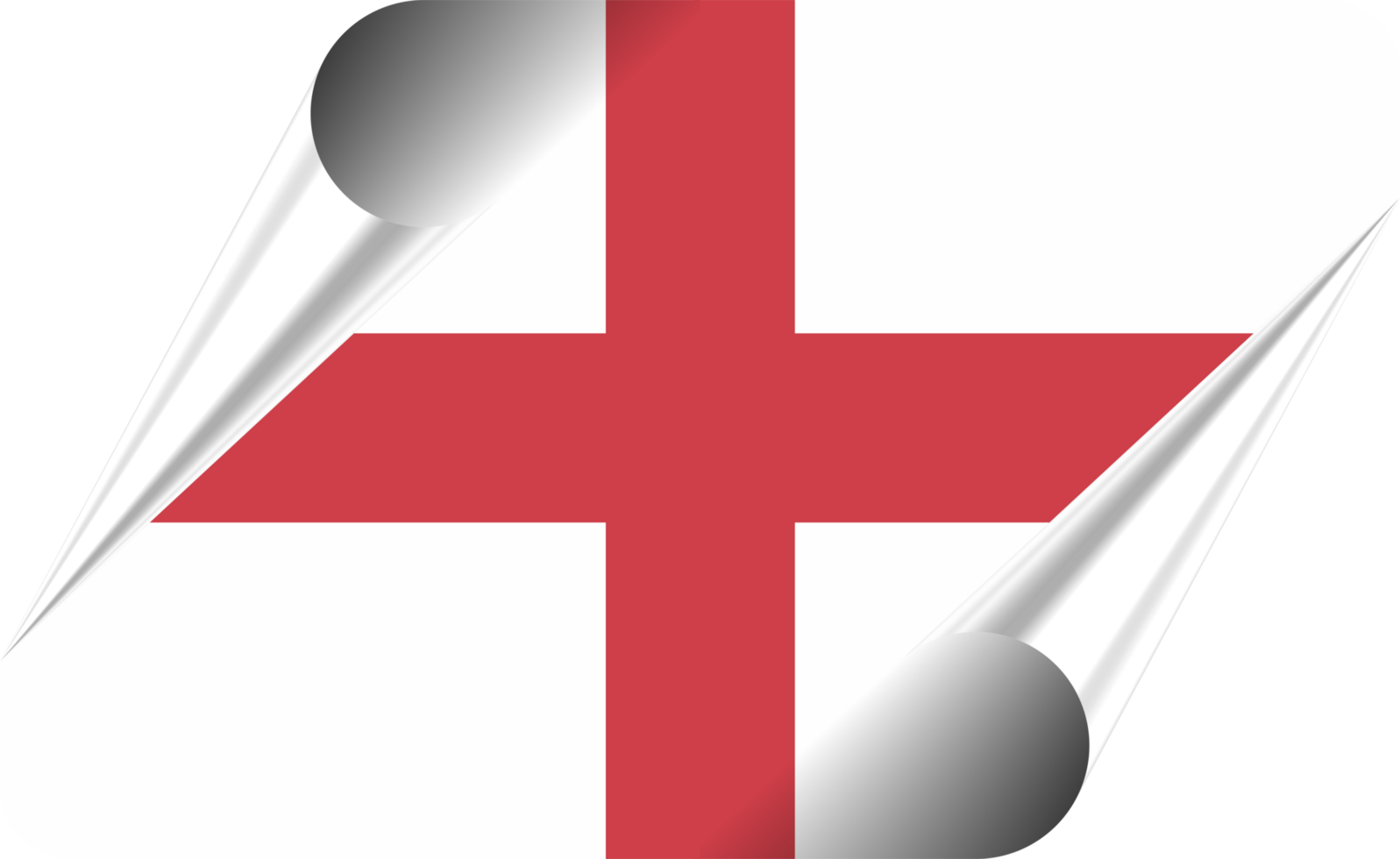 England Flag with Modern Folded Paper Effect png