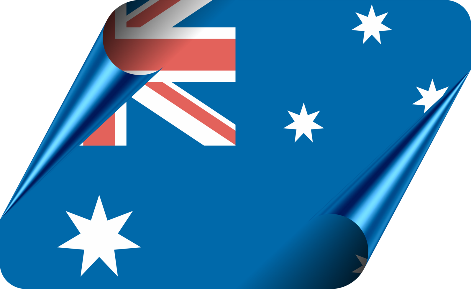 Australia Flag with Modern Folded Paper Effect png