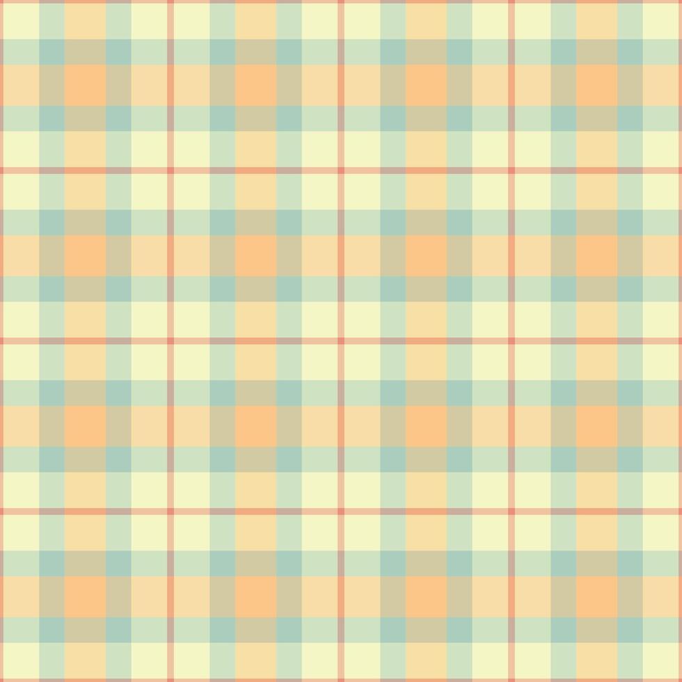 Relief texture background, printout check pattern textile. Rectangle tartan seamless plaid fabric in light and orange colors. vector