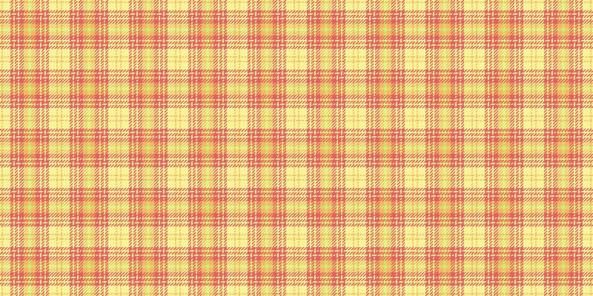 Many seamless fabric tartan, baby plaid pattern textile. Contour texture check background in yellow and red colors. vector