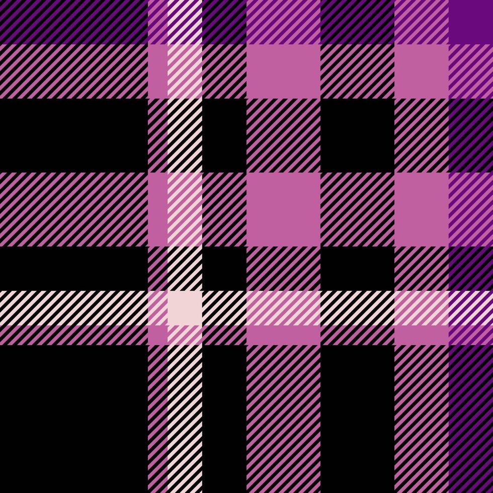 Sample fabric check background, october texture textile. Invite tartan seamless pattern plaid in black and pink colors. vector