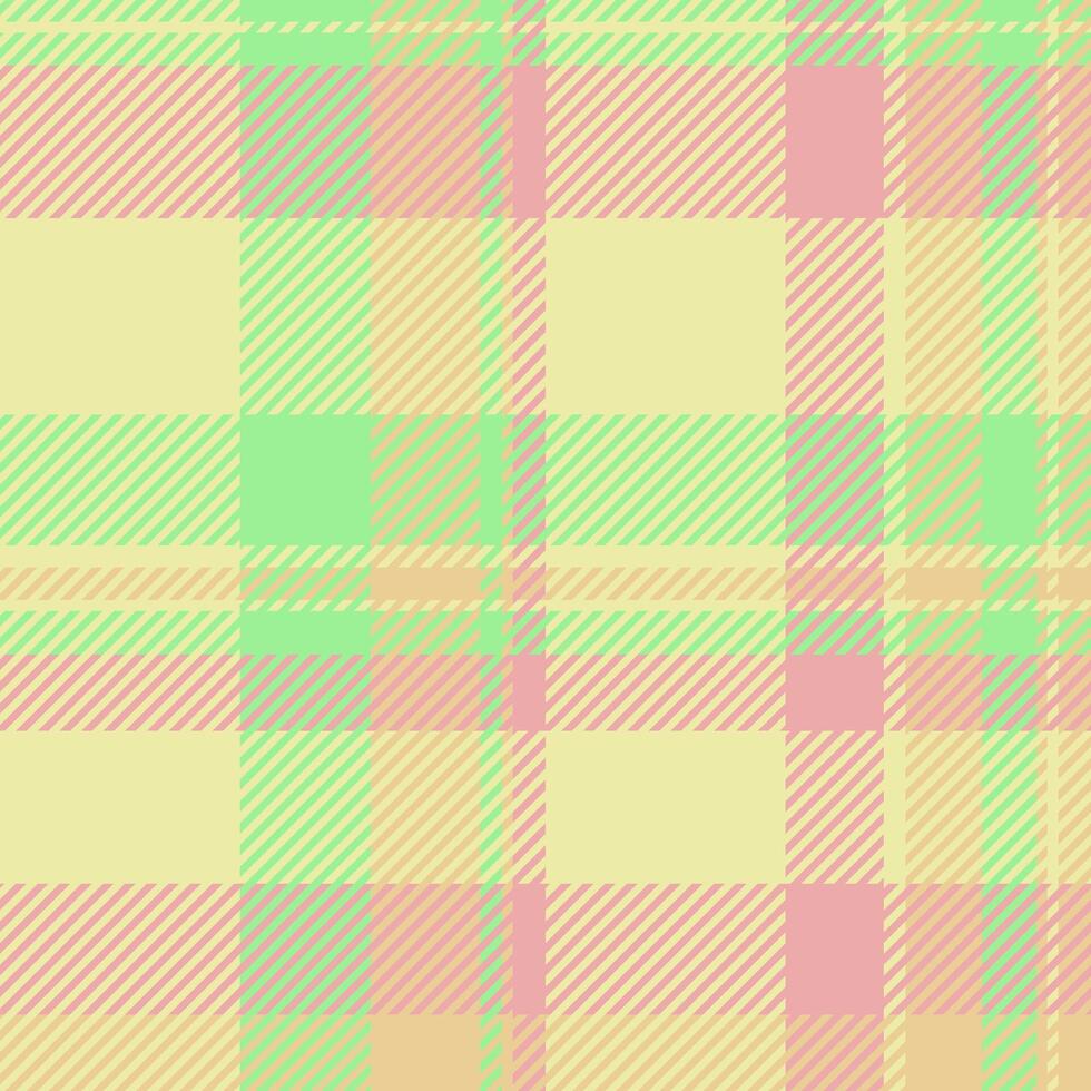 Overlayed pattern tartan texture, color check textile background. Complexity fabric plaid seamless in pale goldenrod and light colors. vector