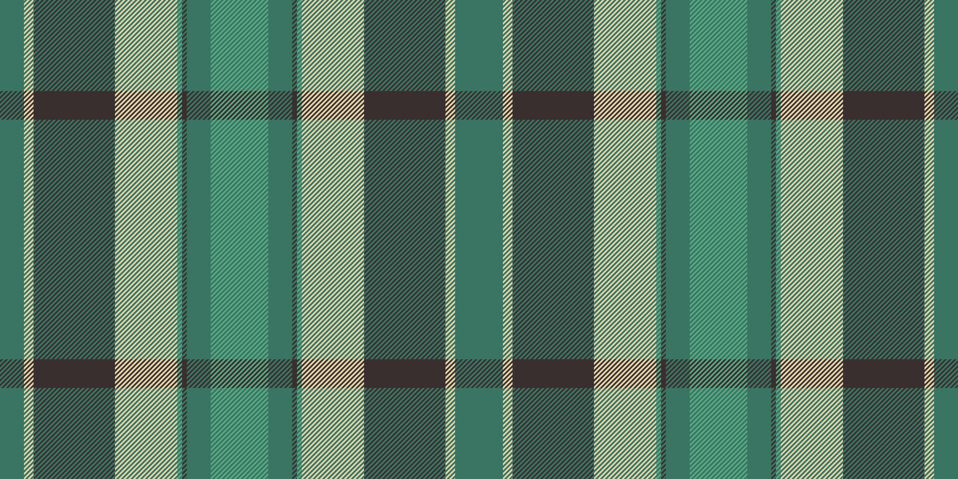 Outfit plaid textile seamless, famous background fabric. Male check tartan pattern texture in teal and dark colors. vector