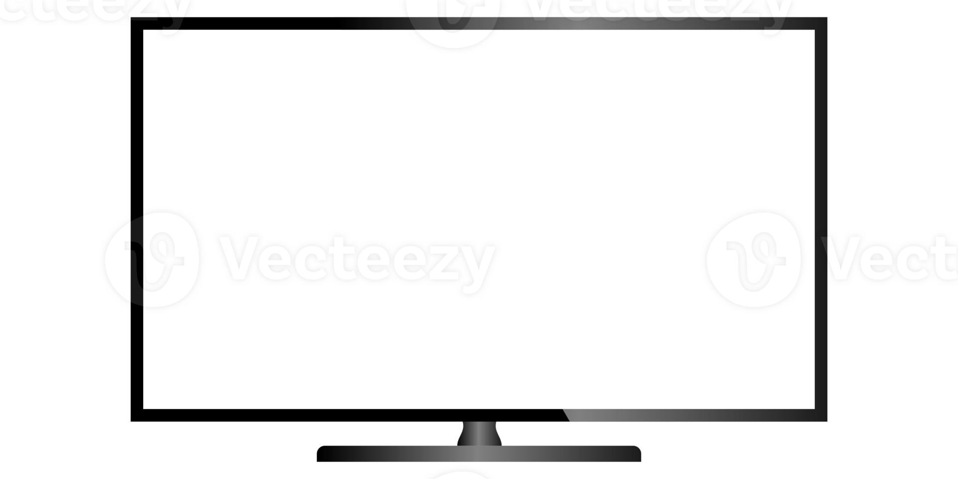 illustration of a TV with a blank screen png