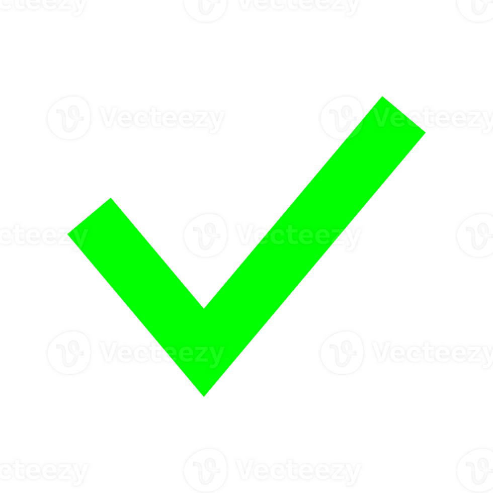 green check mark on a transparent background png