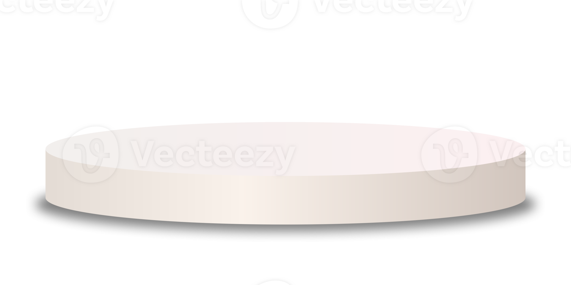 white circular product podium with transparent background png