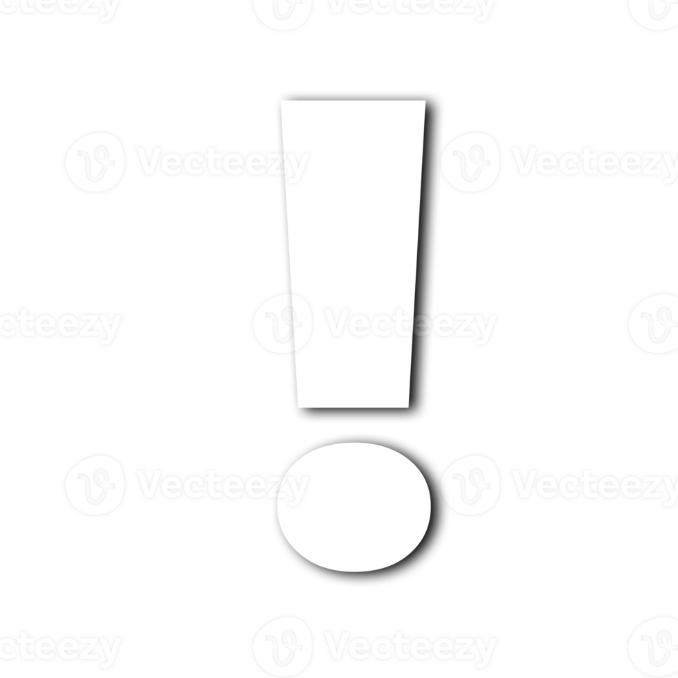 exclamation mark with shadow effect png