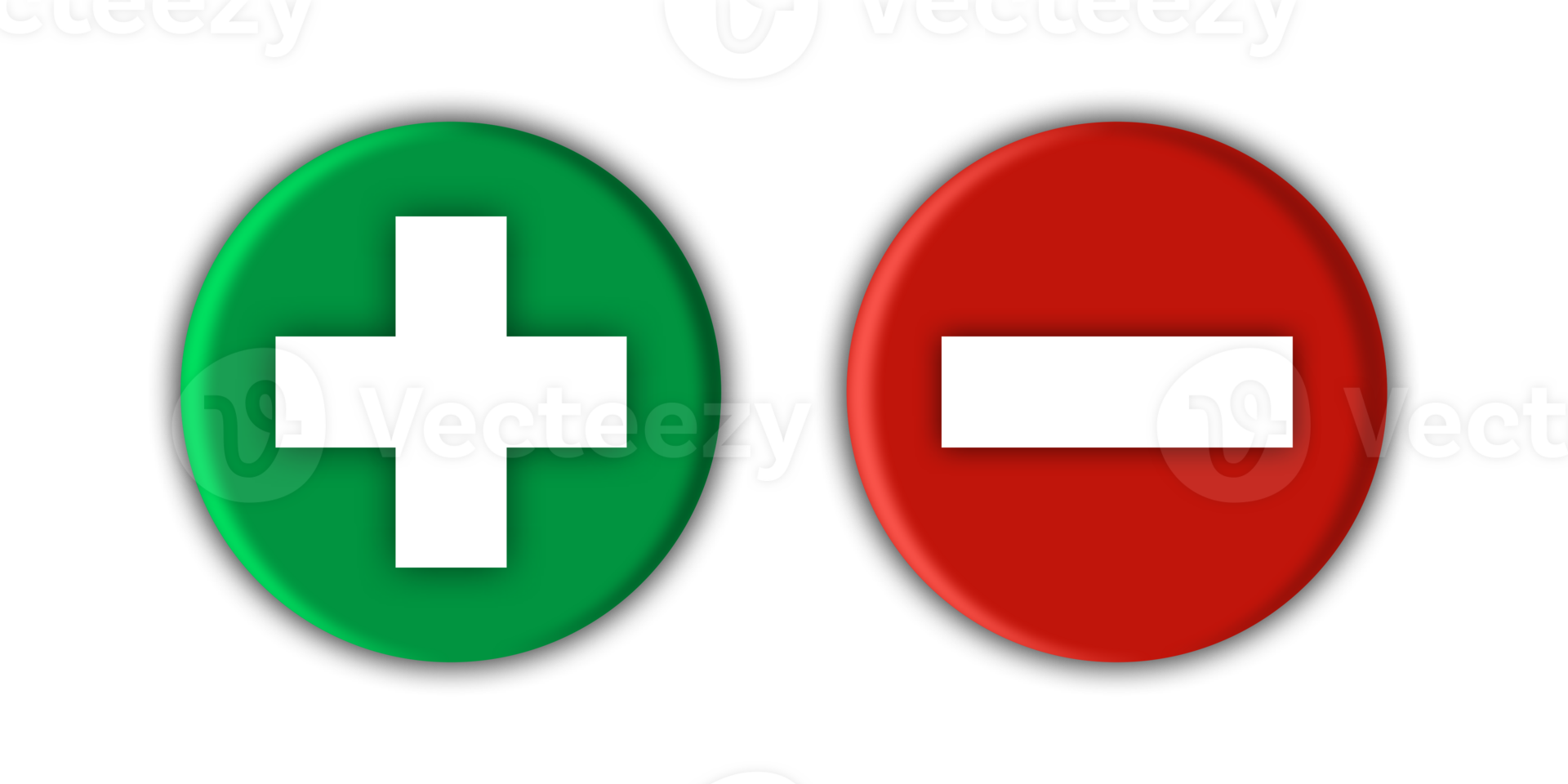 green plus and red minus signs png