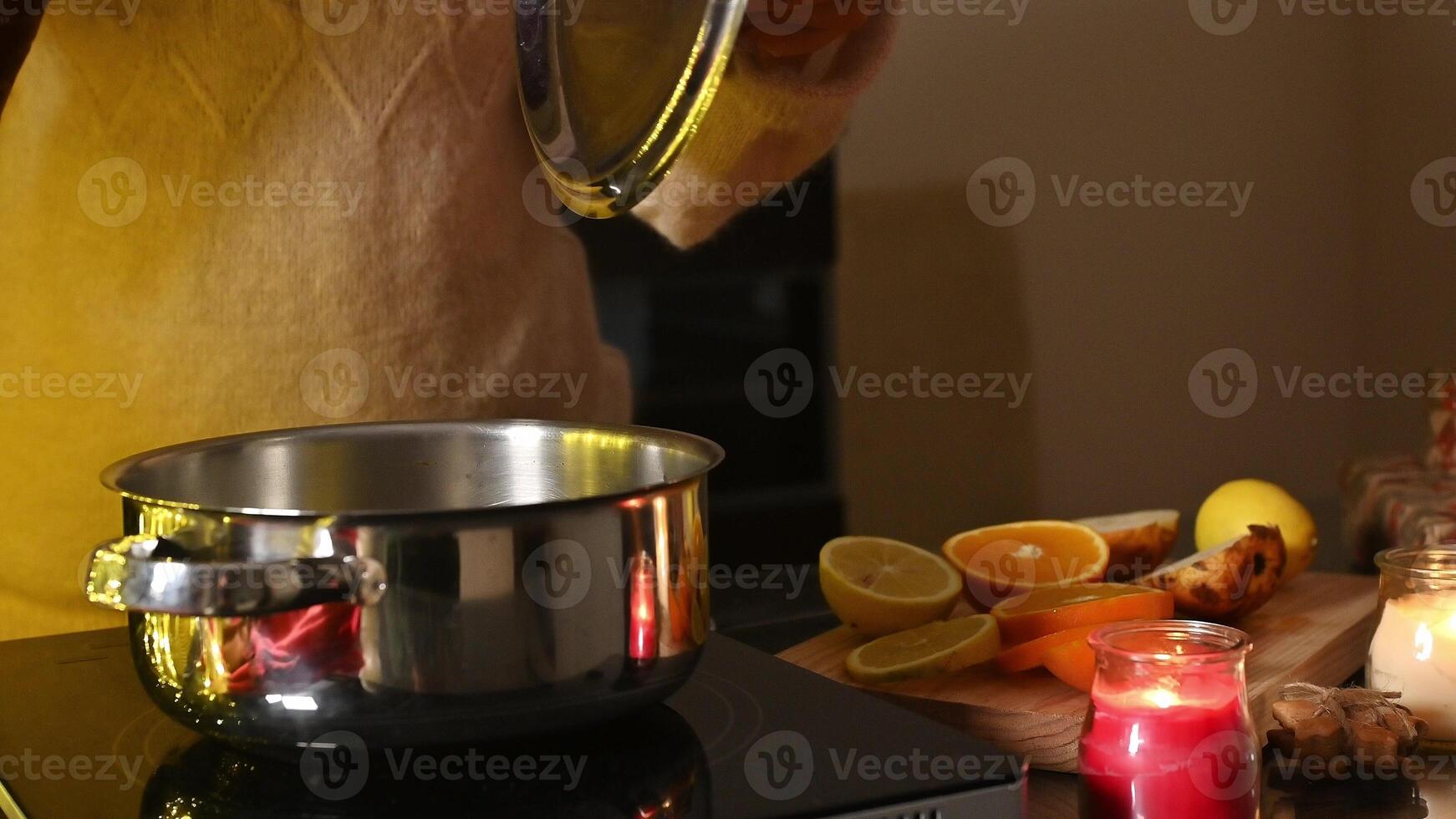 Person preparing ingredients for cooking photo