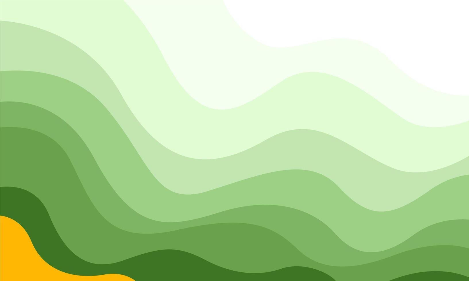 Abstract background Green waves illustration vector