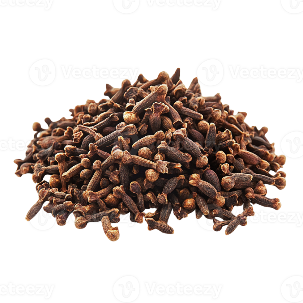 Heap of Dried Cloves for Culinary Use png