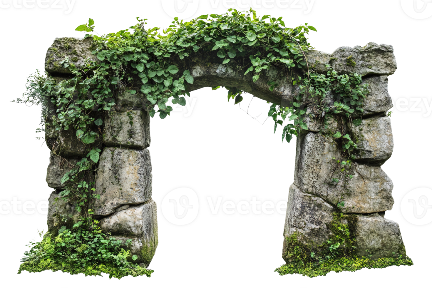 Ancient Stone Archway with Ivy and Moss png