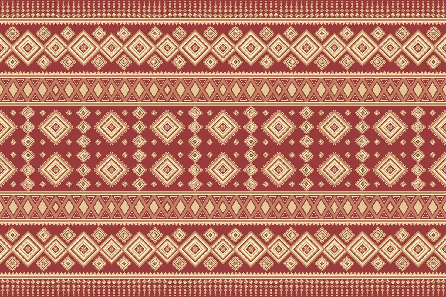 Red and yellow vintage geometric abstract Ethnic pattern. vector