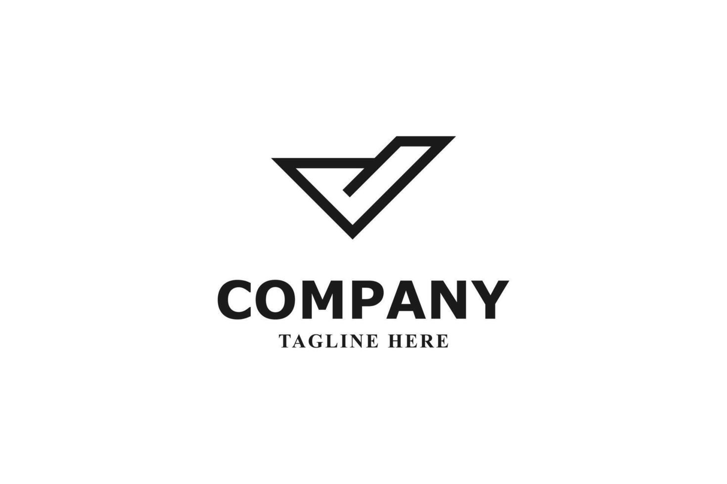 letter v checkmark and correct logo vector