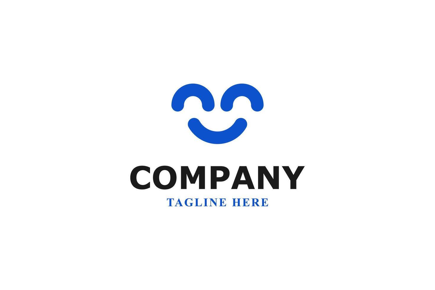 letter m n and smile face logo vector