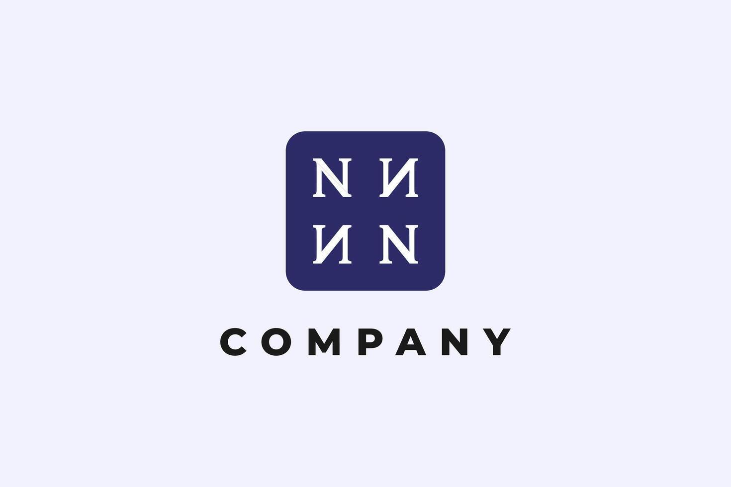 letter n and z initial in square frame luxury fashion logo vector