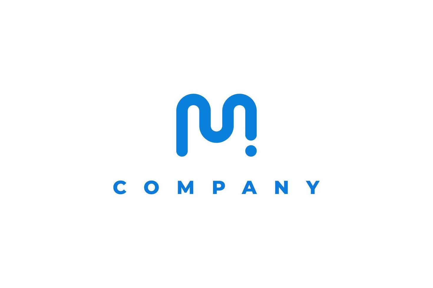 letter m and water droplets minimal logo vector