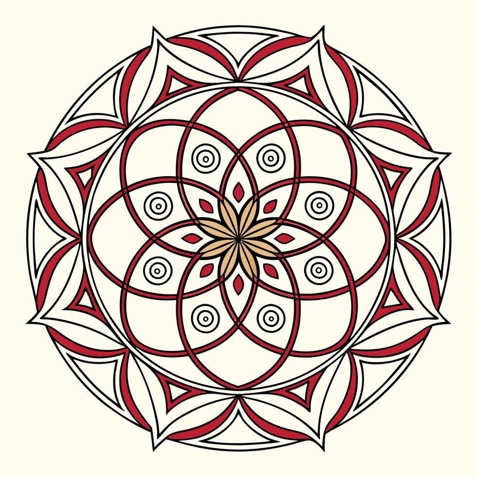 mandala inspired by mathematical fractals with vector