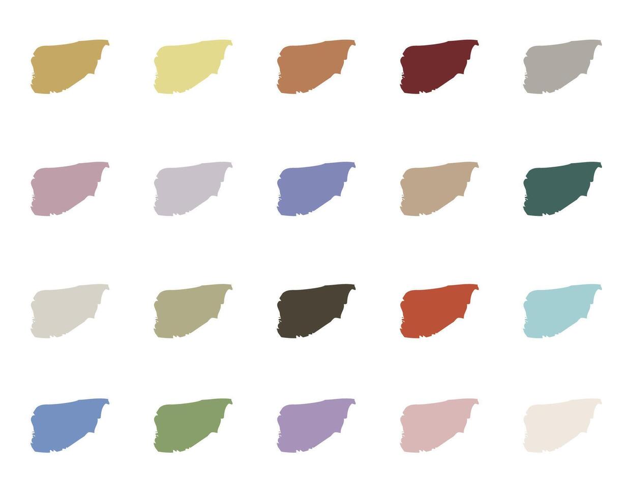 Color trends 2025-2026. 20 selected colors for new season. Trendy color palette. vector