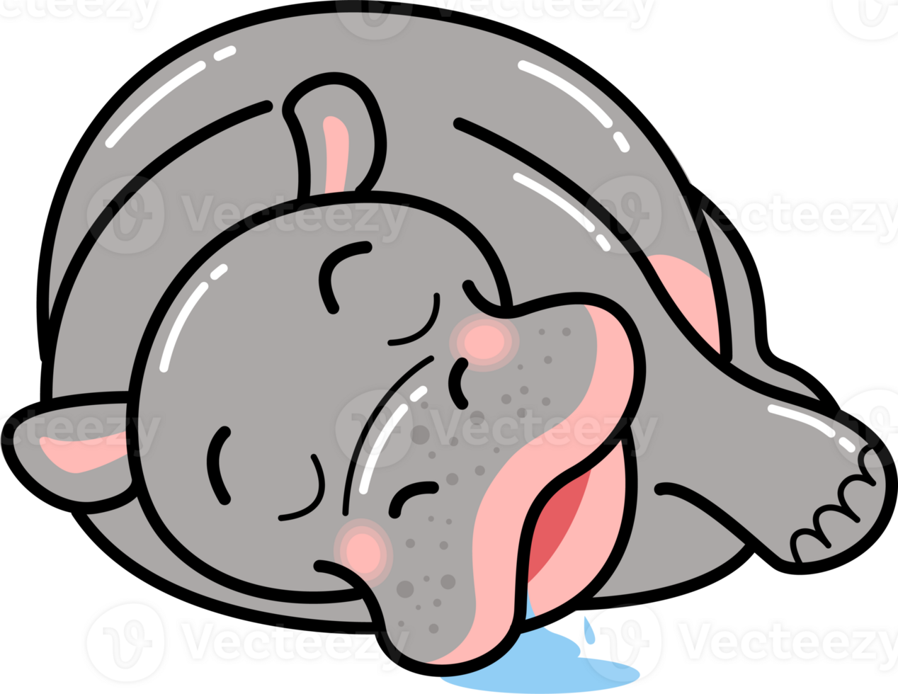 Hippo cartoon , cute characters, sleep png