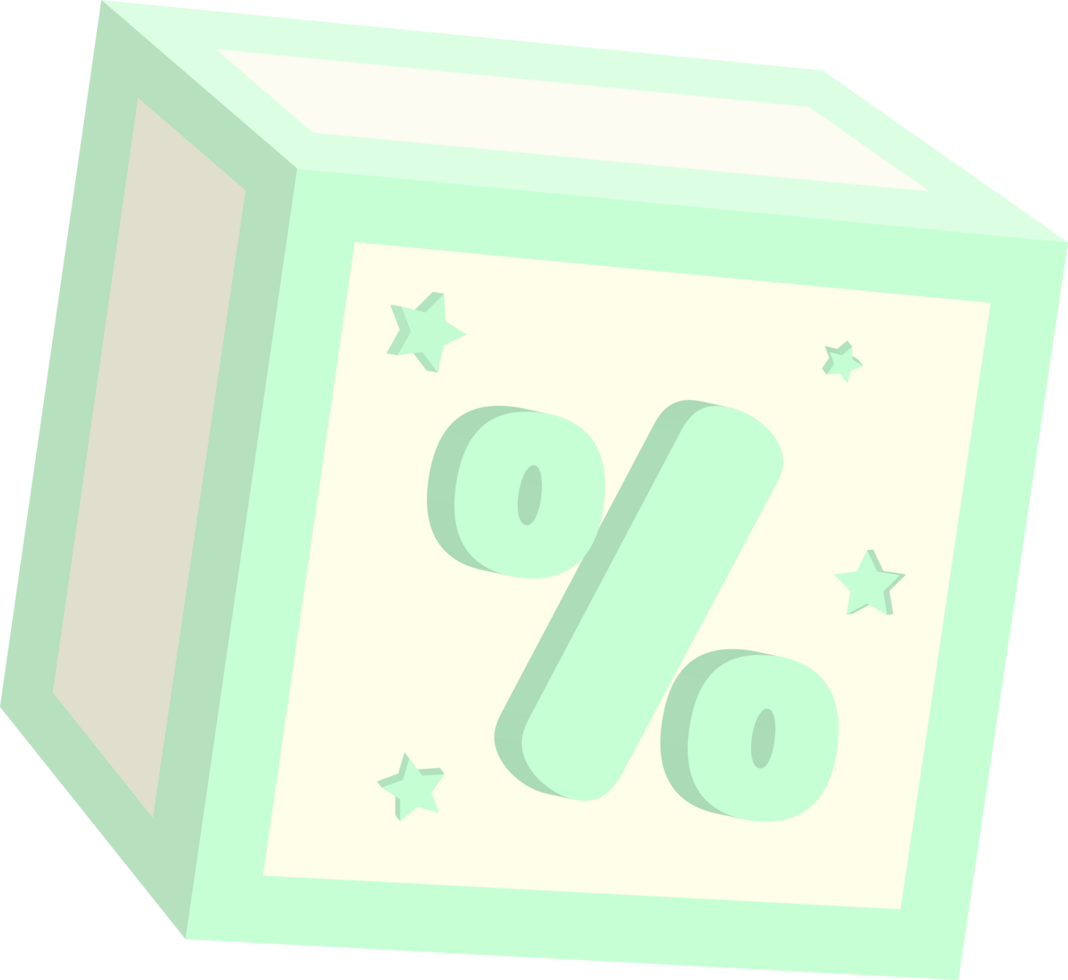 Percent, 3D Toy baby block alphabet png