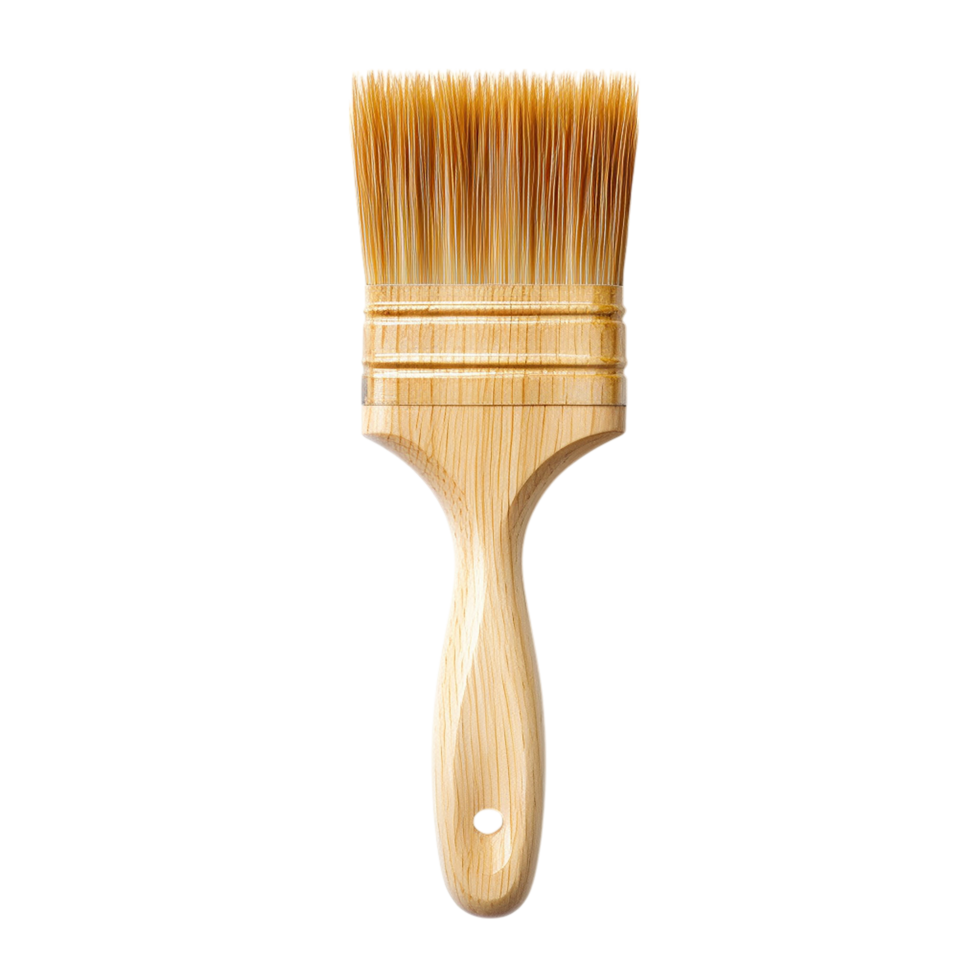 Smooth wooden brush with long bristles designed foristic and professional applications png